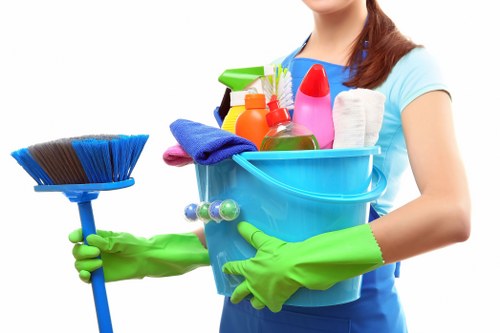 Technician preparing a carpet steam cleaning service in Beddington